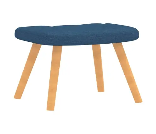 Poilsio Kėdė Su Pakoja, Mėlynos Spalvos, Audinys