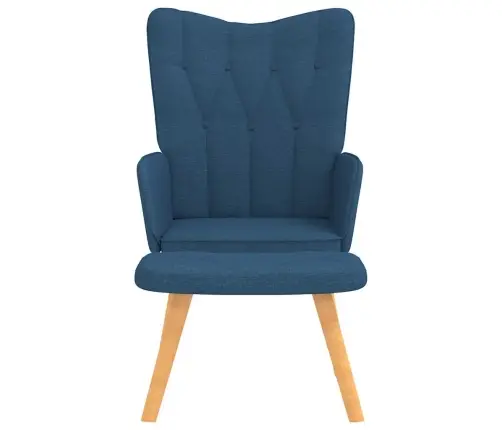 Poilsio Kėdė Su Pakoja, Mėlynos Spalvos, Audinys