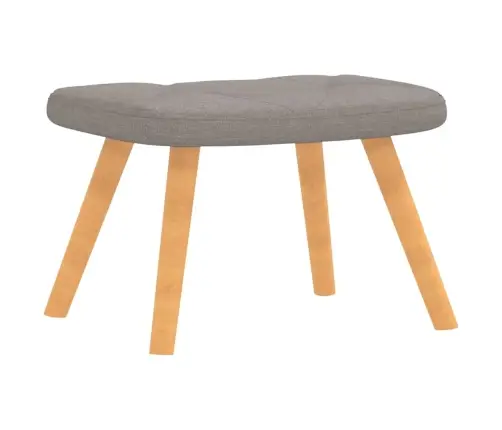 Atpūtas Krēsls Ar Kāju Balstu, Pelēkbrūns Audums Vidaxl