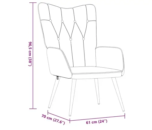 Atpūtas Krēsls, Tumši Pelēks Audums Vidaxl