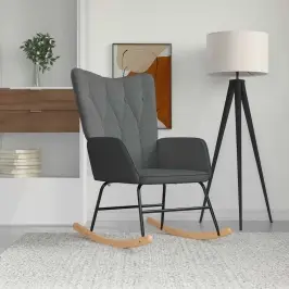 Šūpuļkrēsls, Tumši Pelēks Audums Vidaxl