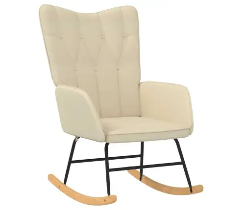 Šūpuļkrēsls, Krēmkrāsas Audums Vidaxl