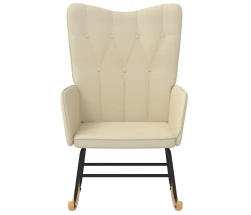 Šūpuļkrēsls, Krēmkrāsas Audums Vidaxl