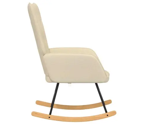 Šūpuļkrēsls, Krēmkrāsas Audums Vidaxl