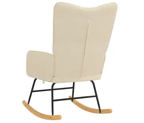 Šūpuļkrēsls, Krēmkrāsas Audums Vidaxl