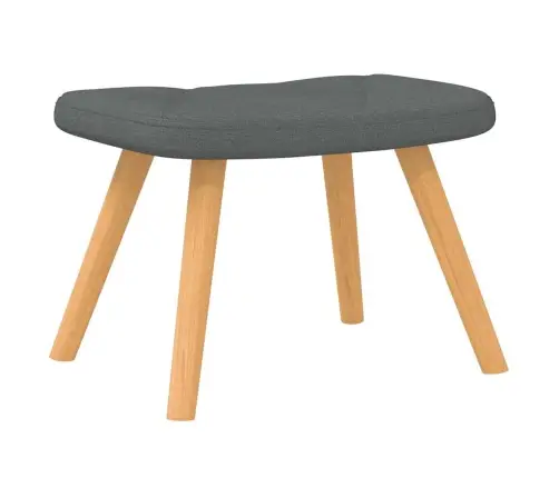 Šūpuļkrēsls Ar Kāju Balstu, Tumši Pelēks Audums Vidaxl