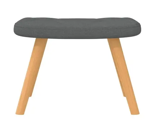 Šūpuļkrēsls Ar Kāju Balstu, Tumši Pelēks Audums Vidaxl