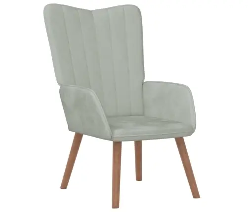 Atpūtas Krēsls, Gaiši Pelēks Samts Vidaxl