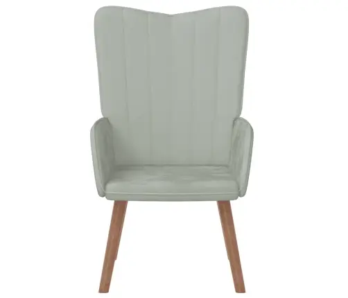 Atpūtas Krēsls, Gaiši Pelēks Samts Vidaxl