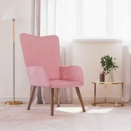 Atpūtas Krēsls, Rozā Samts Vidaxl Atpūtas Krēsls, Rozā Samts Vidaxl