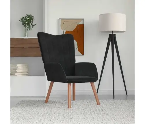 Poilsio Kėdė, Juodos Spalvos, Aksomas