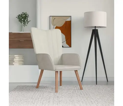 Poilsio Kėdė, Kreminės Baltos Spalvos, Aksomas