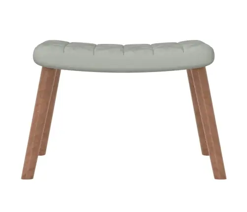 Atpūtas Krēsls Ar Kāju Balstu, Gaiši Pelēks Samts Vidaxl