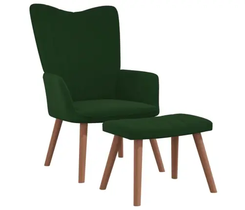 Atpūtas Krēsls Ar Kāju Balstu, Tumši Zaļš Samts Vidaxl Atpūtas Krēsls Ar Kāju Balstu, Tumši Zaļš Samts Vidaxl