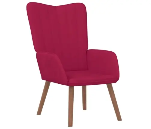 Atpūtas Krēsls Ar Kāju Balstu, Vīnsarkans Samts Vidaxl