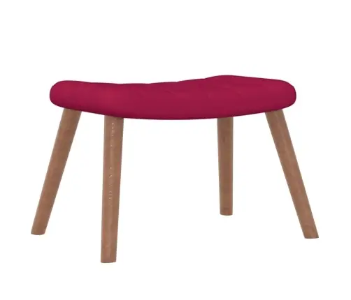 Atpūtas Krēsls Ar Kāju Balstu, Vīnsarkans Samts Vidaxl