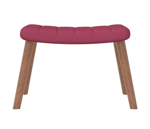 Atpūtas Krēsls Ar Kāju Balstu, Vīnsarkans Samts Vidaxl