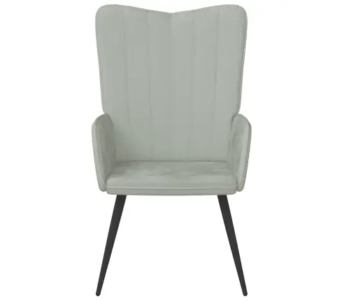 Poilsio Kėdė, Šviesiai Pilkos Spalvos, Aksomas