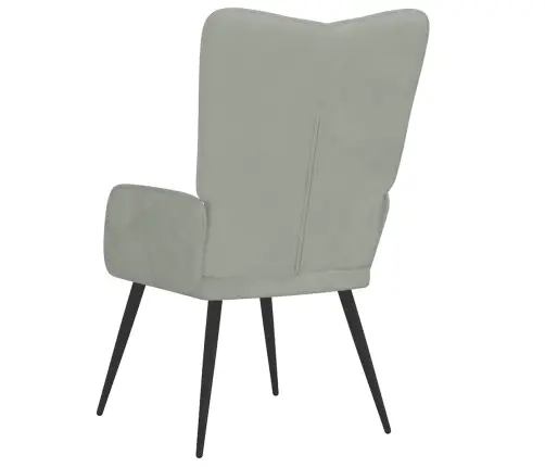 Poilsio Kėdė, Šviesiai Pilkos Spalvos, Aksomas