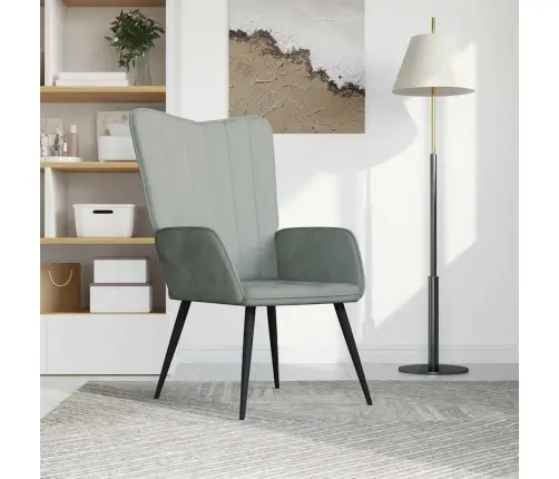 Poilsio Kėdė, Šviesiai Pilkos Spalvos, Aksomas