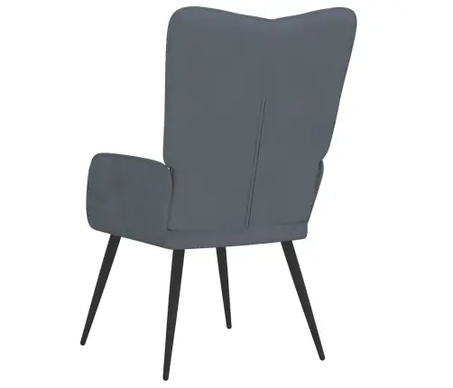 Atpūtas Krēsls, Tumši Pelēks Samts Vidaxl