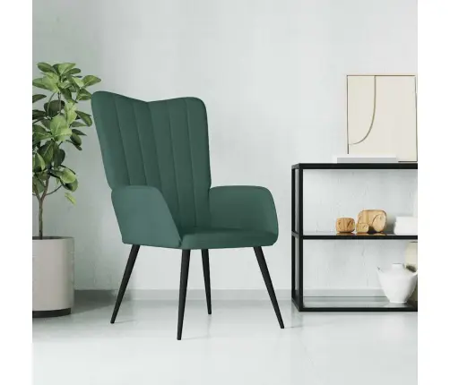 Atpūtas Krēsls, Tumši Zaļš Samts Vidaxl