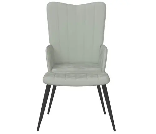 Atpūtas Krēsls Ar Kāju Balstu, Gaiši Pelēks Samts Vidaxl