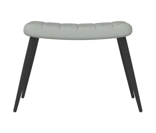 Atpūtas Krēsls Ar Kāju Balstu, Gaiši Pelēks Samts Vidaxl