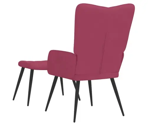 Atpūtas Krēsls Ar Kāju Balstu, Vīnsarkans Samts Vidaxl Atpūtas Krēsls Ar Kāju Balstu, Vīnsarkans Samts Vidaxl