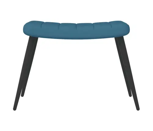 Atpūtas Krēsls Ar Kāju Balstu, Zils Samts Vidaxl