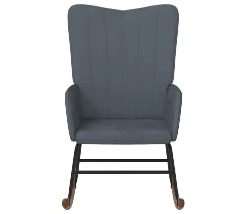 Šūpuļkrēsls, Tumši Pelēks Samts Vidaxl