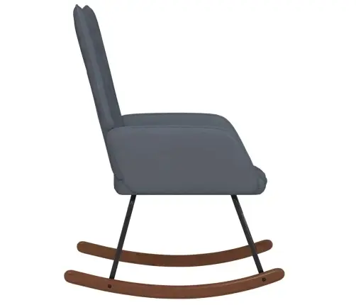 Šūpuļkrēsls, Tumši Pelēks Samts Vidaxl