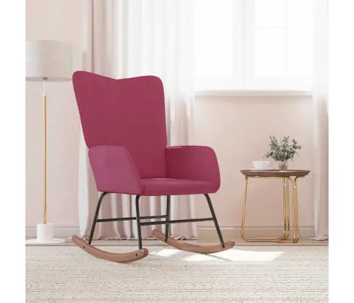 Šūpuļkrēsls, Vīnsarkans Samts Vidaxl Šūpuļkrēsls, Vīnsarkans Samts Vidaxl