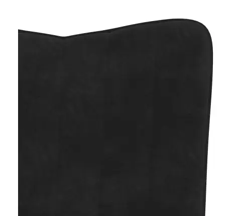 Supama Kėdė Su Pakoja, Juodos Spalvos, Aksomas