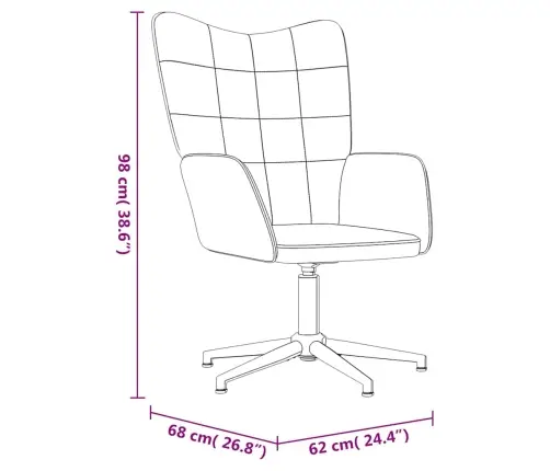 Atpūtas Krēsls Ar Kāju Balstu, Krēmbalts, Samts Un Pvc Vidaxl