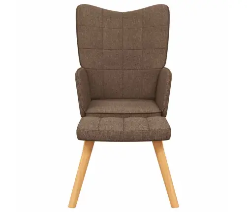 Atpūtas Krēsls Ar Kāju Balstu, Brūns Audums Vidaxl