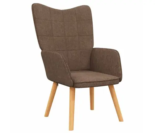 Atpūtas Krēsls Ar Kāju Balstu, Brūns Audums Vidaxl