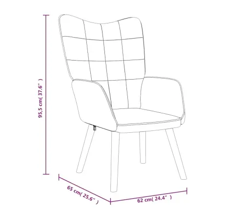 Atpūtas Krēsls Ar Kāju Balstu, Brūns Audums Vidaxl