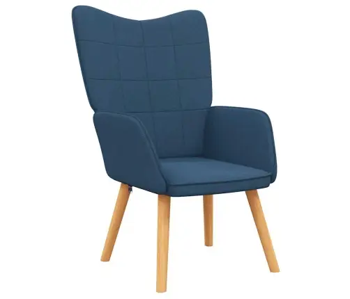 Poilsio Kėdė Su Pakoja, Mėlynos Spalvos, Audinys