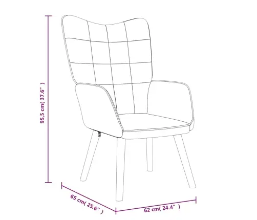 Poilsio Kėdė Su Pakoja, Mėlynos Spalvos, Audinys