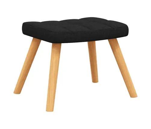 Atpūtas Krēsls Ar Kāju Balstu, Melns Audums Vidaxl