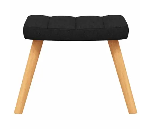 Atpūtas Krēsls Ar Kāju Balstu, Melns Audums Vidaxl