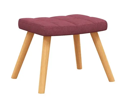 Atpūtas Krēsls Ar Kāju Balstu, Vīnsarkans Audums Vidaxl