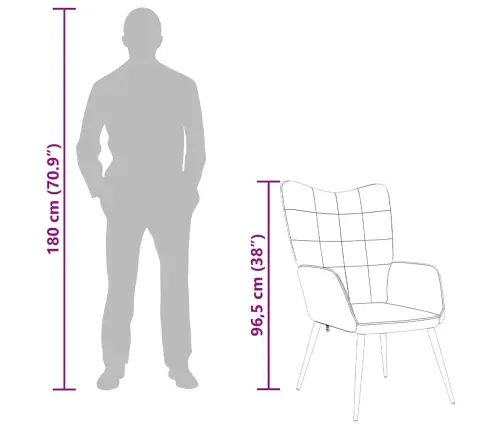 Atpūtas Krēsls, Tumši Pelēks Audums Vidaxl