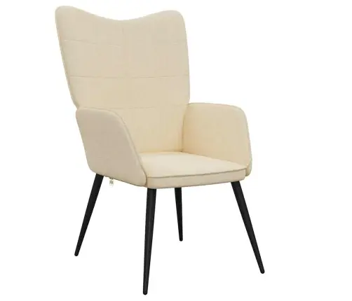 Atpūtas Krēsls, Krēmkrāsas Audums Vidaxl