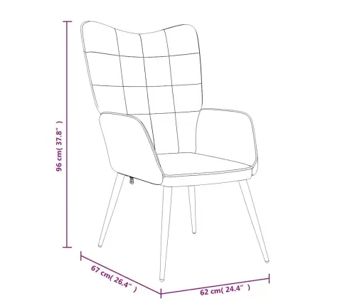 Atpūtas Krēsls, Brūns Audums Vidaxl