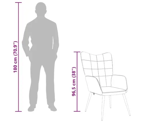 Atpūtas Krēsls, Brūns Audums Vidaxl