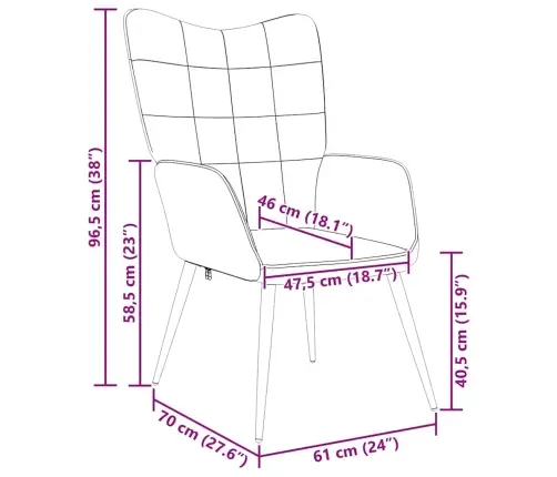 Atpūtas Krēsls, Zils Audums Vidaxl