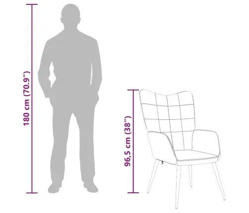 Atpūtas Krēsls, Melns Audums Vidaxl