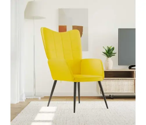Atpūtas Krēsls, Sinepju Dzeltens Audums Vidaxl